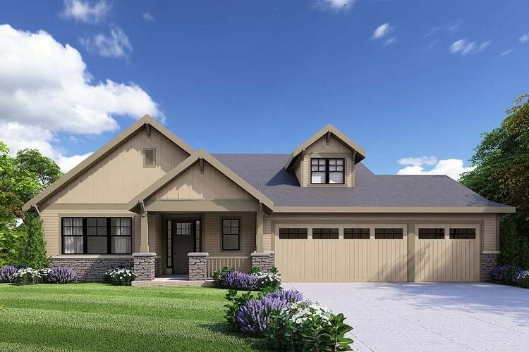 Full Rendering for House Plan #345003