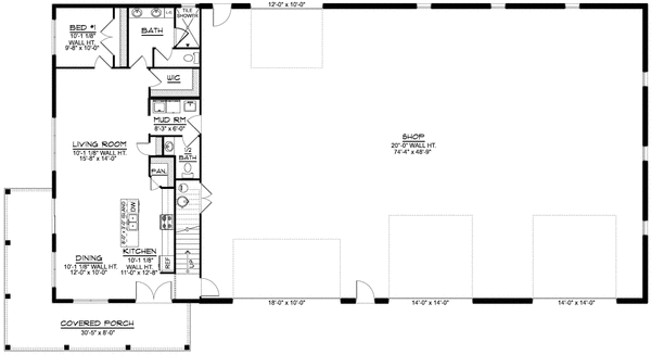 Main Floor Plan for House Plan #756442