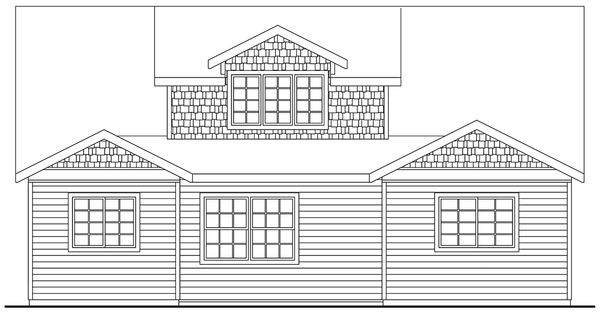 Rear Elevation for House Plan #347742