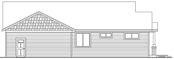 Left Elevation for House Plan #346561