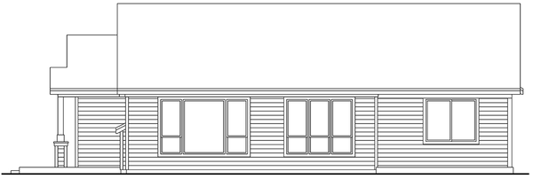Right Elevation for House Plan #346561