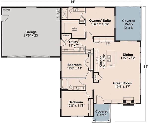 Main Floor Plan for House Plan #346561