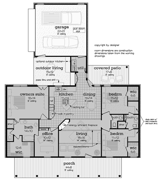 Main Floor Plan for House Plan #480171