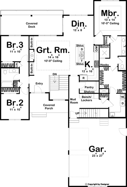 Main Floor Plan for House Plan #706391