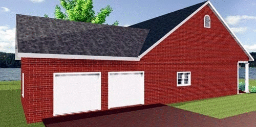 Left Elevation for House Plan #435371