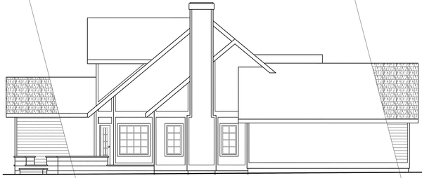 Left Elevation for House Plan #341952