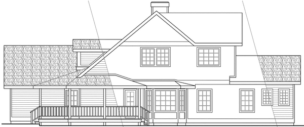 Right Elevation for House Plan #341952