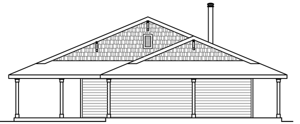 Left Elevation for House Plan #346712