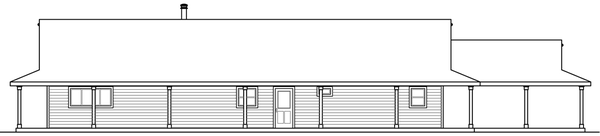 Rear Elevation for House Plan #346712
