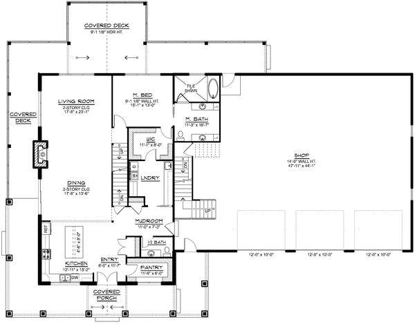 Main Floor Plan for House Plan #755113