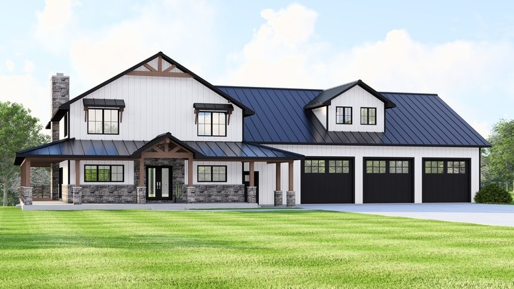 Full Rendering for House Plan #755113