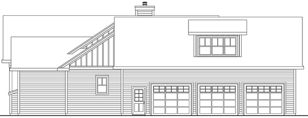 Left Elevation for House Plan #345913
