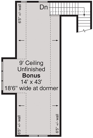 Attic Plan for House Plan #345913