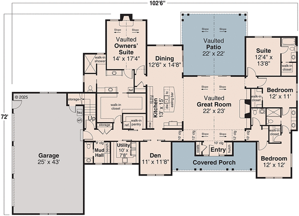 Main Floor Plan for House Plan #345913