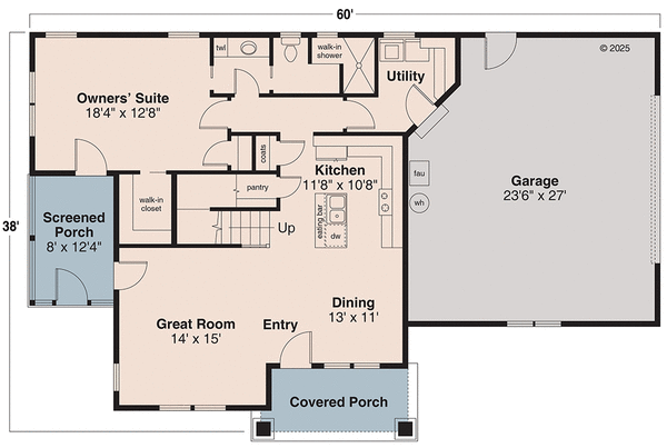 Main Floor Plan for House Plan #346451