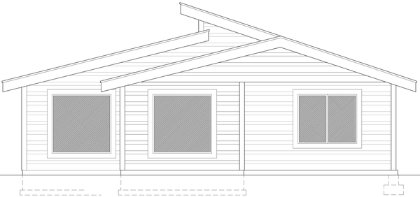 Rear Elevation for House Plan #800941