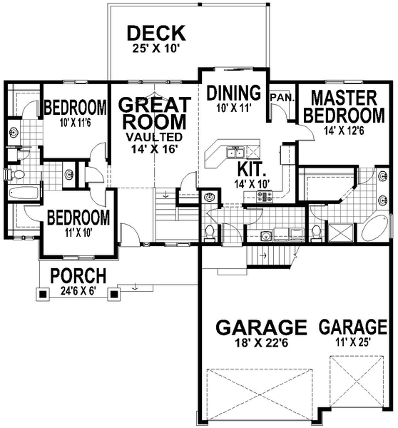 Floorplan for House Plan #800751