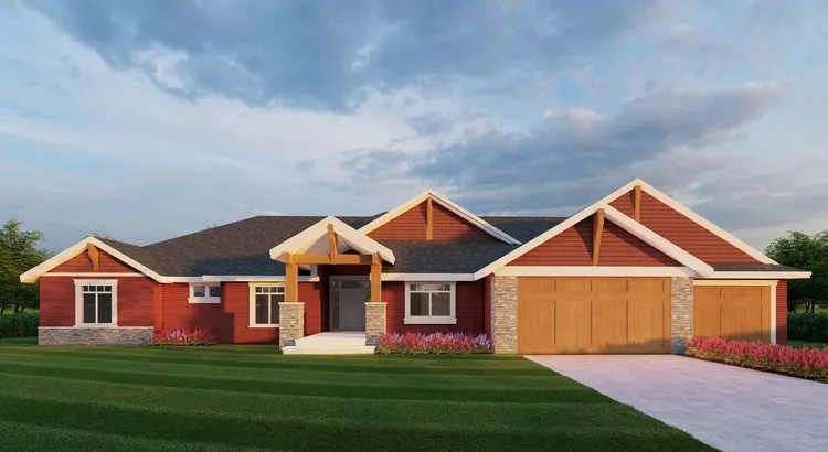 Full Rendering for House Plan #801352