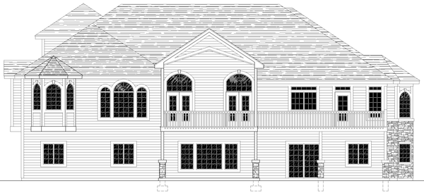 Rear Elevation for House Plan #801962