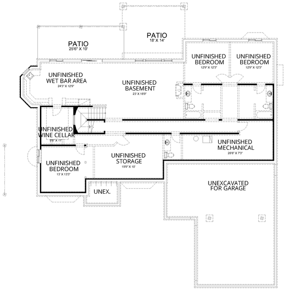 Basement Plan for House Plan #801962