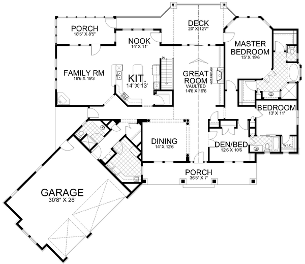Main Floor Plan for House Plan #800803