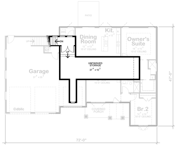 Second Floor Plan for House Plan #158451