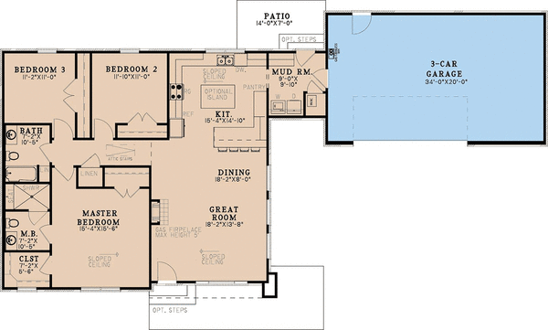 Main Floor Plan for House Plan #319561