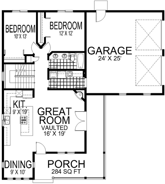 Floorplan for House Plan #807661
