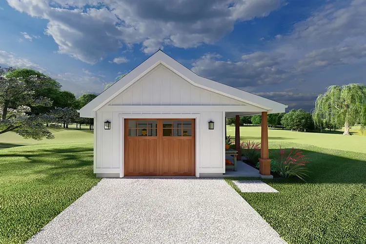 Exterior Front- House Plan #580474