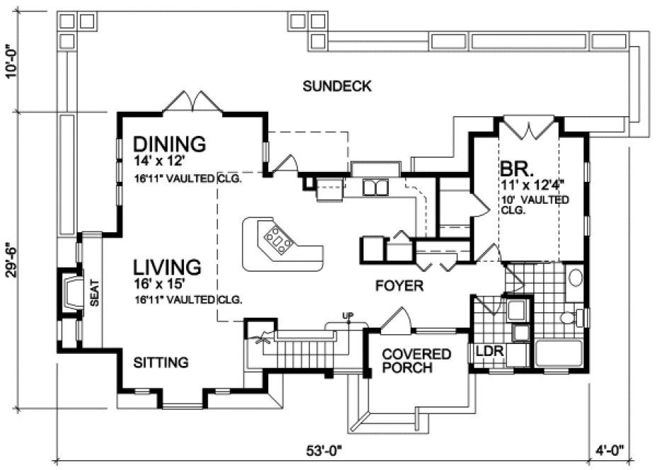 Main Floor Plan for House Plan #260051