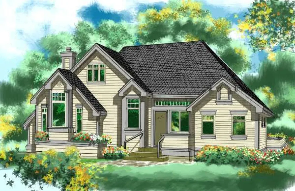 Full Rendering for House Plan #260051