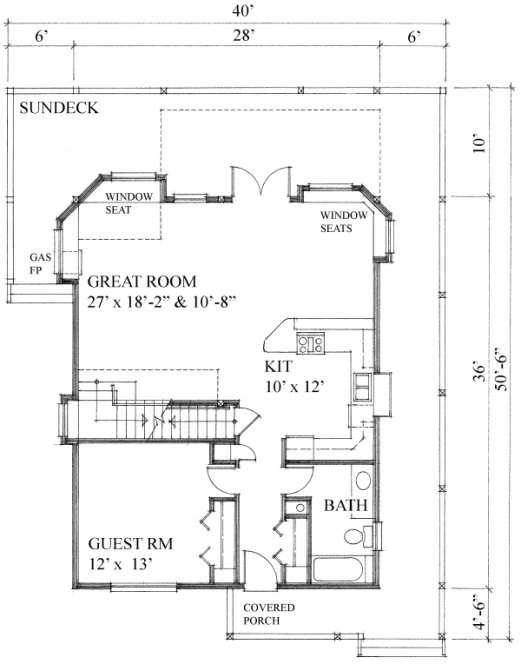 Main Floor Plan for House Plan #264091