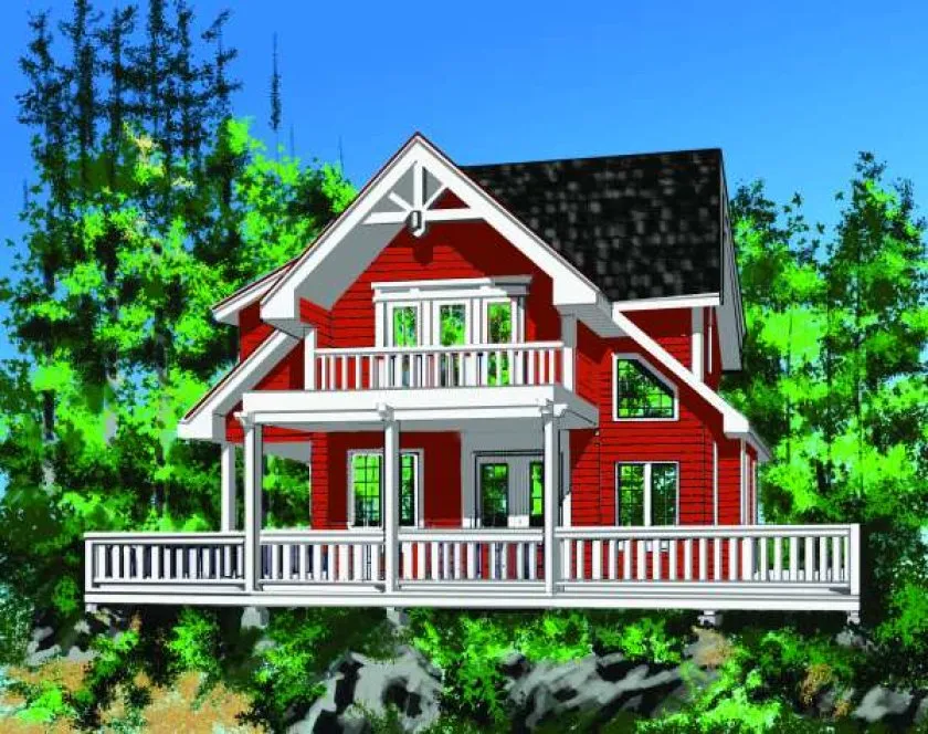 Full Rendering for House Plan #264091