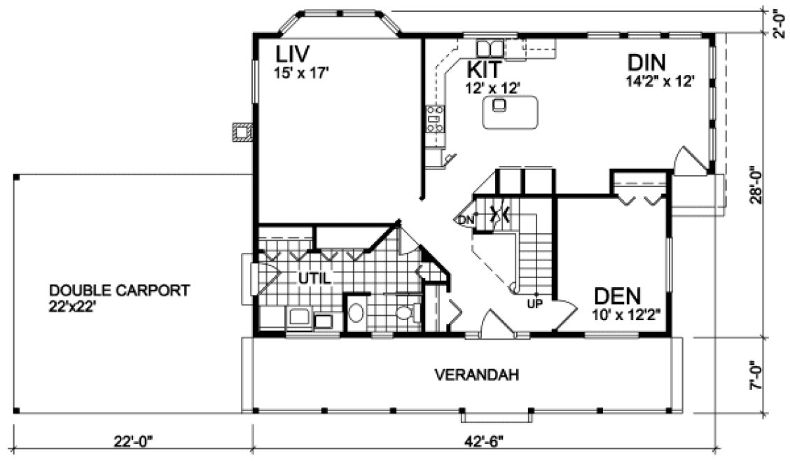 Main Floor Plan for House Plan #265122