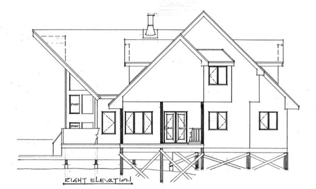Right Elevation for House Plan #262862