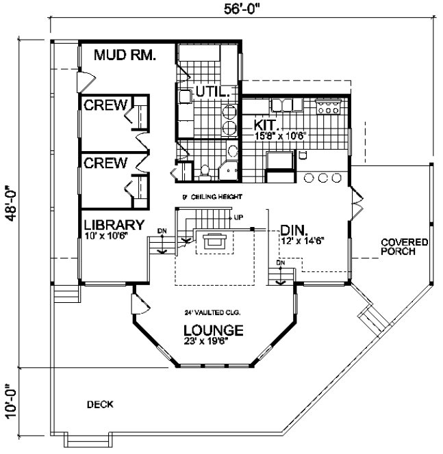 Main Floor Plan for House Plan #262862