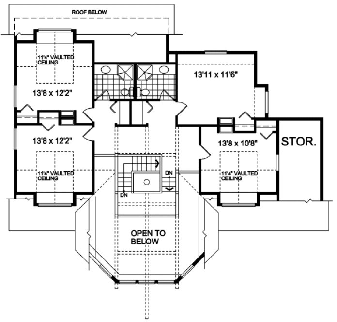 Second Floor Plan for House Plan #262862