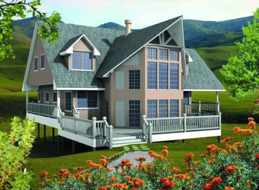 Full Rendering for House Plan #262862