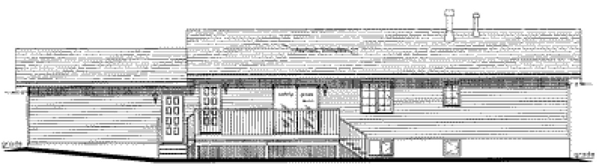 Rear Elevation for House Plan #138219