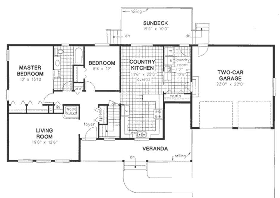 Main Floor Plan for House Plan #138219