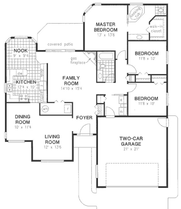 Main Floor Plan for House Plan #131319