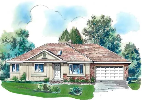 Full Rendering for House Plan #132519