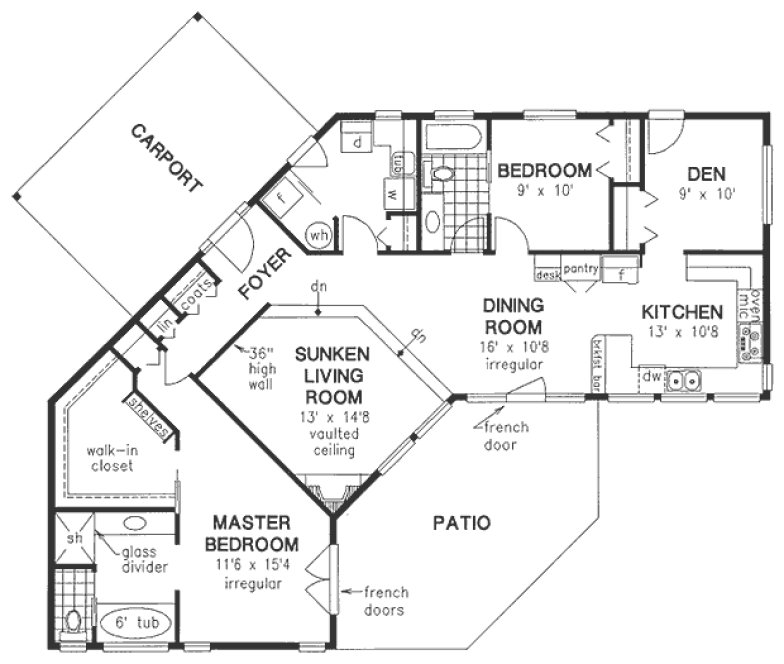 Main Floor Plan for House Plan #133519