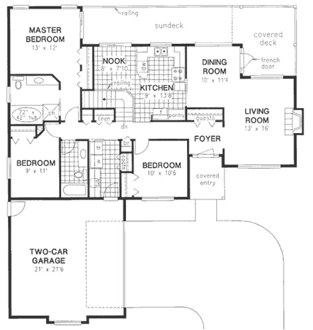 Main Floor Plan for House Plan #134519