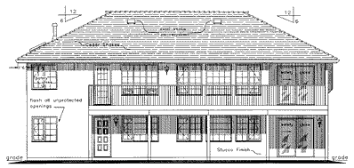Rear Elevation for House Plan #135519