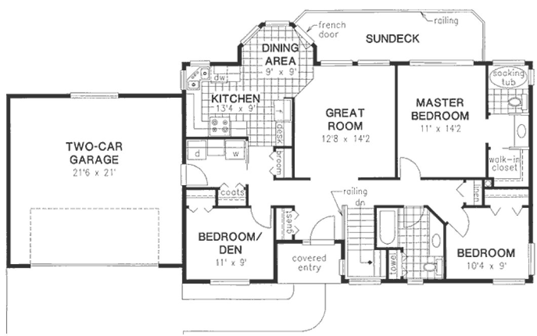 Main Floor Plan for House Plan #136519