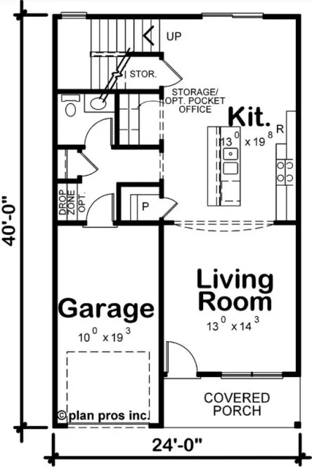 Main Floor Plan for House Plan #158151