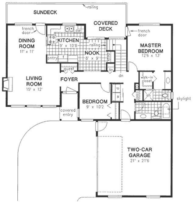 Main Floor Plan for House Plan #137519
