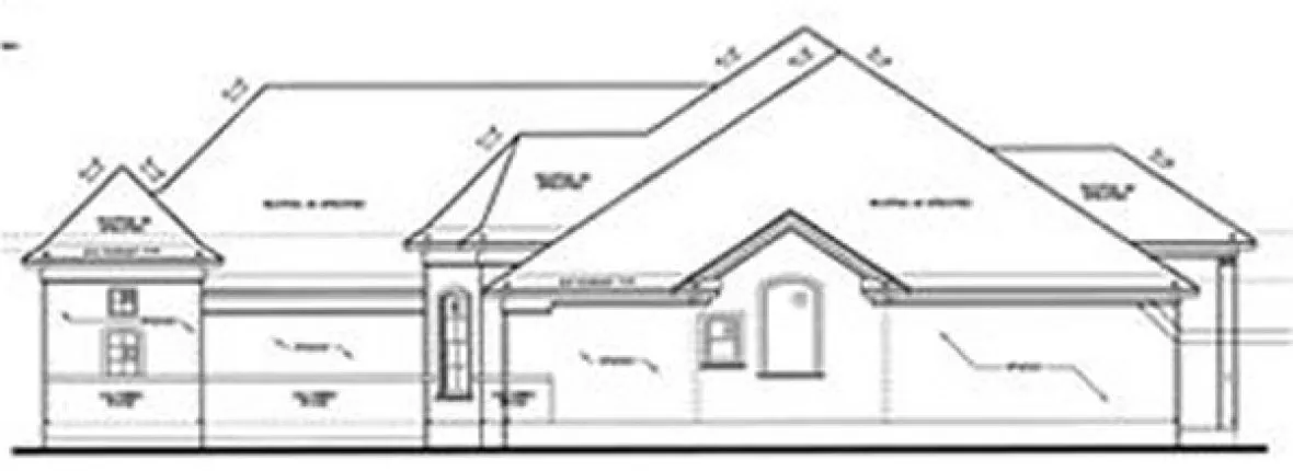 Left Elevation for House Plan #150029