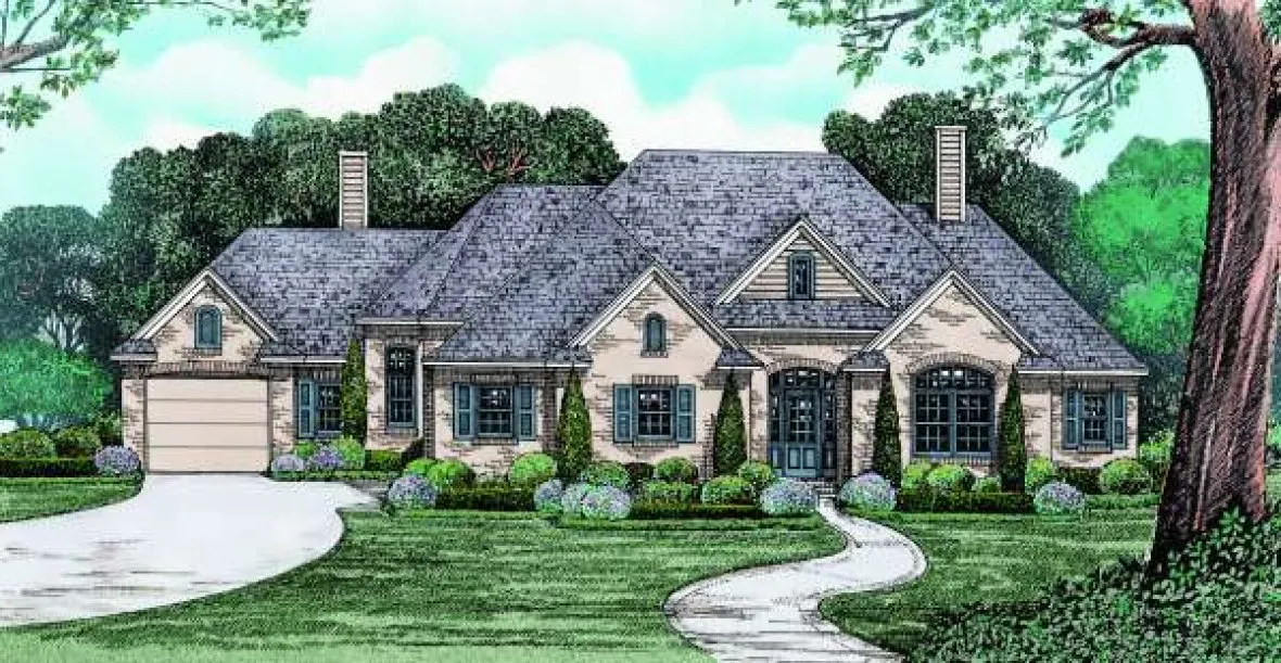 Full Rendering for House Plan #157029